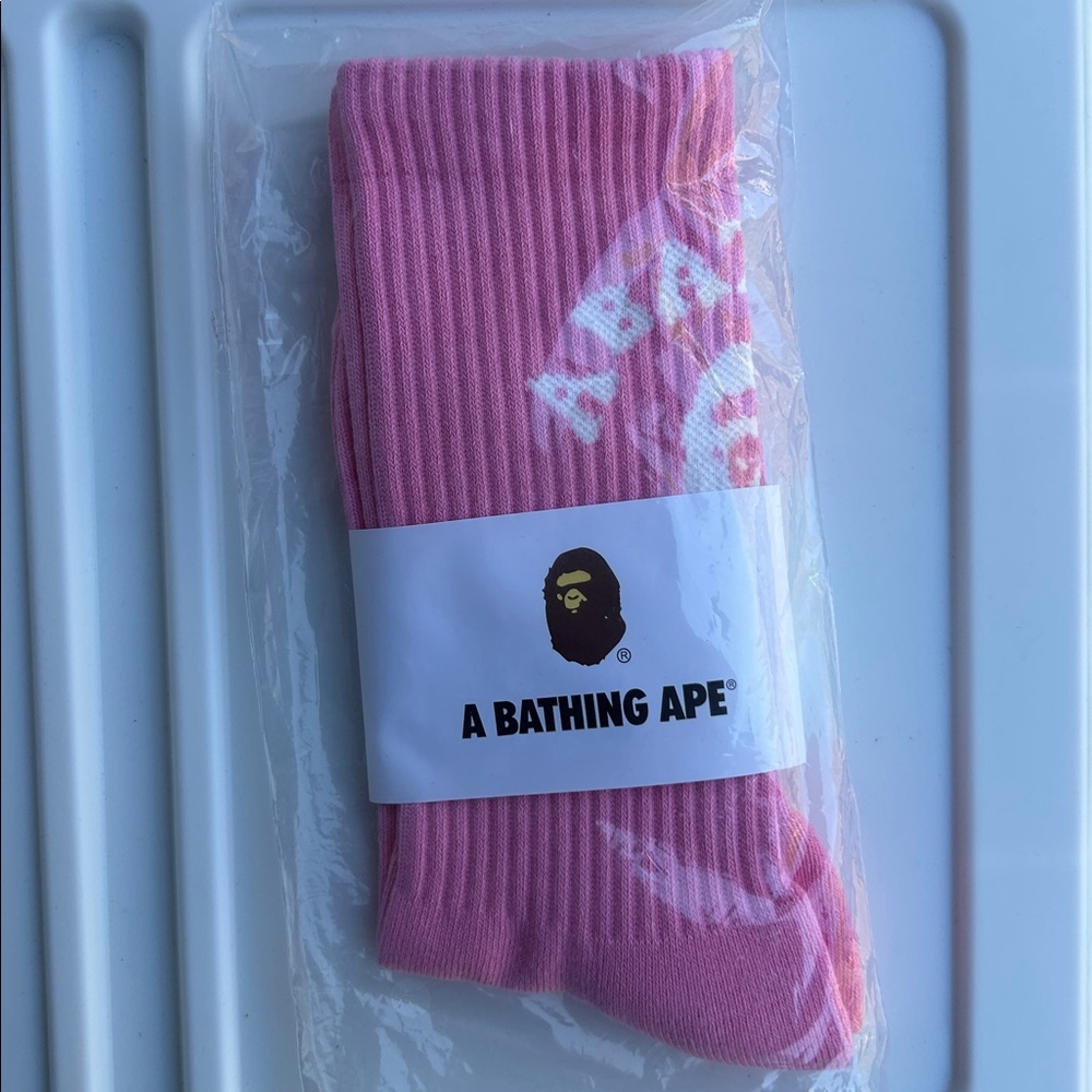 A Bathing Ape Pink Socks